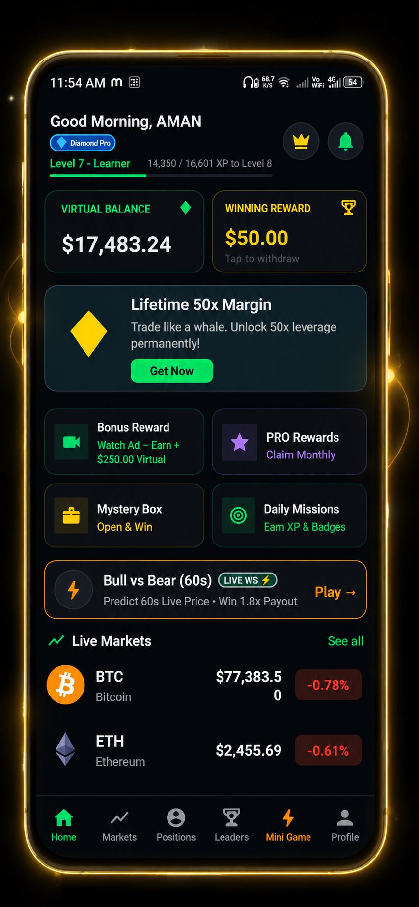 BearBull Crypto Simulator Preview